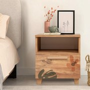 Mesa de Cabeceira Leva Alfa – Pinho Atlântico – 45x52x40 cm