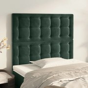 vidaXL Cabeceira Verde Escuro 90x5x118/128 cm Veludo