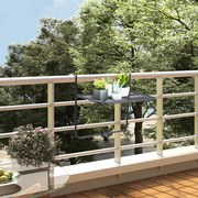 vidaXL Mesa para varanda 60x40 cm aço preto