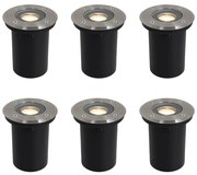 Conjunto de 6 Spots de Exterior Modernos em Aço 35mm Ajustáveis IP65 - Delux