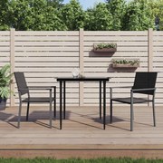 vidaXL Cadeiras de jardim 2 pcs 54x62,5x89 cm vime PE preto