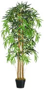 Outsunny Bambu Artificial 150cm com Vaso Decorativo Planta Sintética R