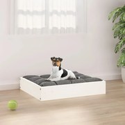 vidaXL Cama para cães 51,5x44x9 cm madeira de pinho maciça branco