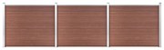 vidaXL Conjunto painel de cerca 526x146 cm WPC castanho