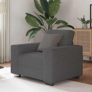 vidaXL Poltrona 60 cm tecido corduroy cinzento-escuro