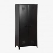 Armário De Cacifo Em Aço De 2 Portas Pohpli Negro-de-fumo - Sklum