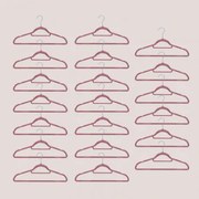 Pack De 20 Cabides Em Veludo Palou Terracotta Mousse - Sklum