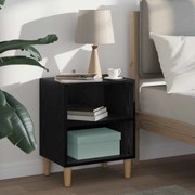 vidaXL Armário de cama Carvalho Preto 40 x 30 x 50 cm