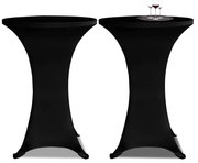 Toalha de Mesa elástica Ø70, Preta / 2 peças