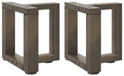 vidaXL Pés para mesa de centro em forma de T, 2 peças, preto, 30x25x(30-31) cm, aço