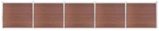vidaXL Conjunto painel de cerca 872x146 cm WPC castanho