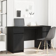 Mesa vidaXL Preta em Carvalho 140x49x76 cm em Madeira Engenharia