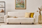 Sofá de 3 Lugares Noya – Creme – 220x87x70 cm