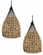 vidaXL Redes para feno redondas PP 2 pcs 75x75 cm preto