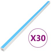 vidaXL Calhas para cabos autoadesivas 20x10 mm 30 m PVC