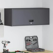 vidaXL Armário de parede para garage Preto 90 x 33 x 35 cm