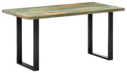 vidaXL Mesa de jantar 160x80x75 cm madeira recuperada maciça
