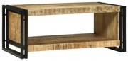 vidaXL Mesa de Centro 90x50x38 cm Madeira Sólida Rústica