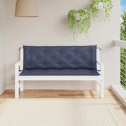 vidaXL Almofadões banco jardim 2 pcs 150x50x7cm oxford azul-marinho