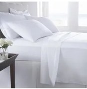 Lençol de cima / superior - 100% Algodão Percal 200 fios: 1 Lençol superior 160x290 cm - Bainha de 8 cm
