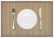 Individuais de mesa em bambu 6 pcs 30 x 45 cm castanho