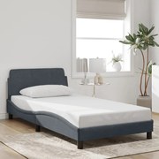 Estrutura de cama sem colchão 100x200 cm veludo cinzento-escuro