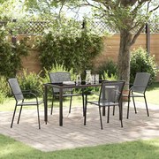 vidaXL Conjunto de Jantar de Jardim 5 Peças Aço Antracite