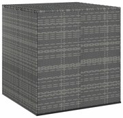 vidaXL Caixa para almofadões de jardim 100x97,5x104cm vime PE cinzento
