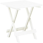 Mesa de jardim dobrável 45x43x50 cm plástico branco