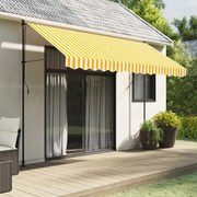 Tecido substituição p/ sanefa toldo 3,5 m riscas amarelo/branco