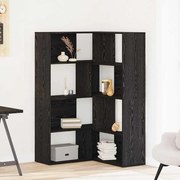 vidaXL Gabinete de Livros Carvalho preto 140 x 30 x 140 cm