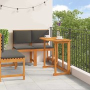 vidaXL Conjunto Bistro de Jardim 3 pcs Castanho