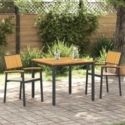 vidaXL Cadeira Empilhável 2 pcs Castanho 56 x 57 x 87 cm