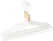 Pack De 6 Cabides Em Madeira E Aço Säly Branco - Sklum