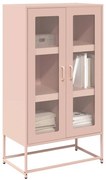 vidaXL Móvel alto 68x39x123 cm aço rosa