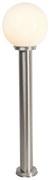 Candeeiro de poste exterior moderno em aço inoxidável 100 cm - Sfera Moderno