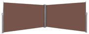 vidaXL Toldo lateral retrátil 160x600 cm castanho