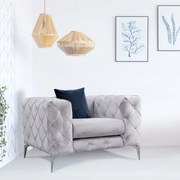 Cadeirão Wing Como – Cinzento Claro – 108x70x90 cm