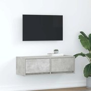 vidaXL Móvel de TV 80x31x25,5 cm derivados de madeira cinza cimento