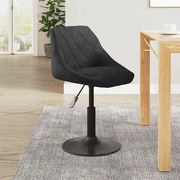 vidaXL Cadeira de jantar veludo preto