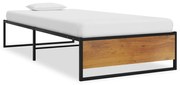 Estrutura de cama 90x200 cm metal preto