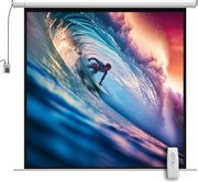 HOMCOM Ecrã de Projeção Elétrico 92'' com Comando Remoto, Formato 1:1 e Área de Projeção 165x165 cm, Branco | Aosom Portugal