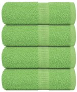 vidaXL Toalhas de rosto 4 peças FROGN Verde-maçã 30x30 cm 100% algodão