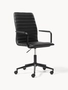 Cadeira de escritório em couro sintético Winslow, regulável em altura