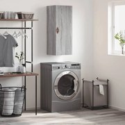 vidaXL Armário de parede 34,5x34x90 cm cinzento sonoma