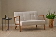 Sofá de 2 Lugares Kemer – Creme – 114 cm x 80 cm x 85 cm