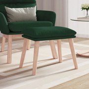 vidaXL Apoio de pés 45x29,5x35 cm tecido verde-escuro
