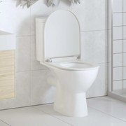 vidaXL Tampo de sanita fecho suave com design remoção rápida branco