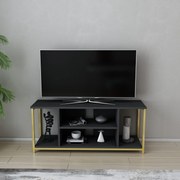Móvel TV Rinaldo – Antracite e Dourado – 120x35x50,8 cm