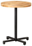 vidaXL Mesa de bistrô redonda Ø60x75 cm madeira de mangueira áspera